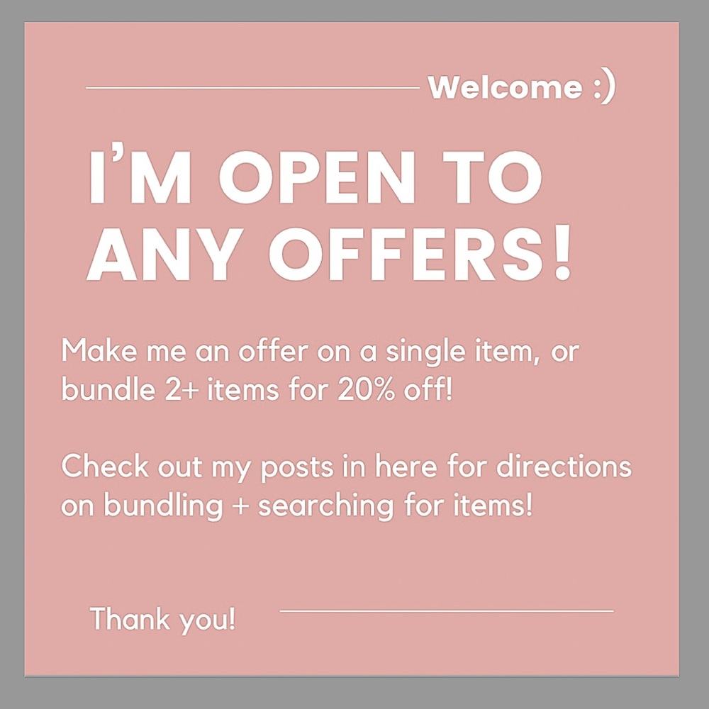 Feel free to make me an offer!